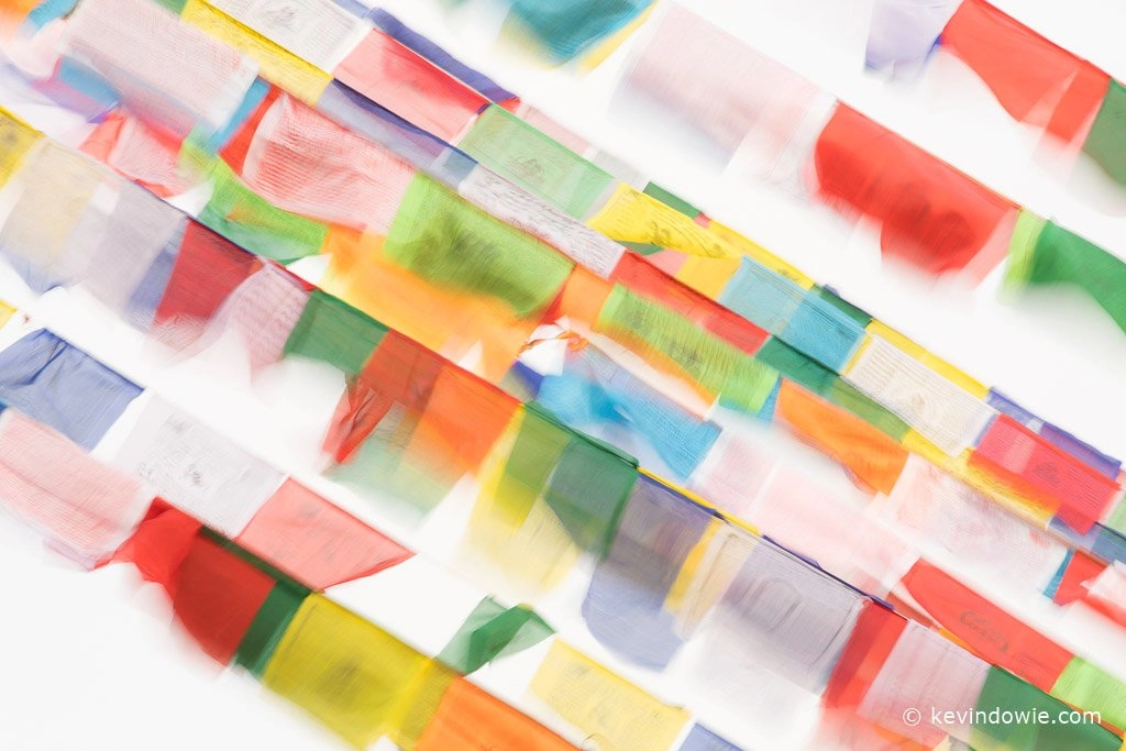 Movement in prayer flags, Boudhanath Stupa.