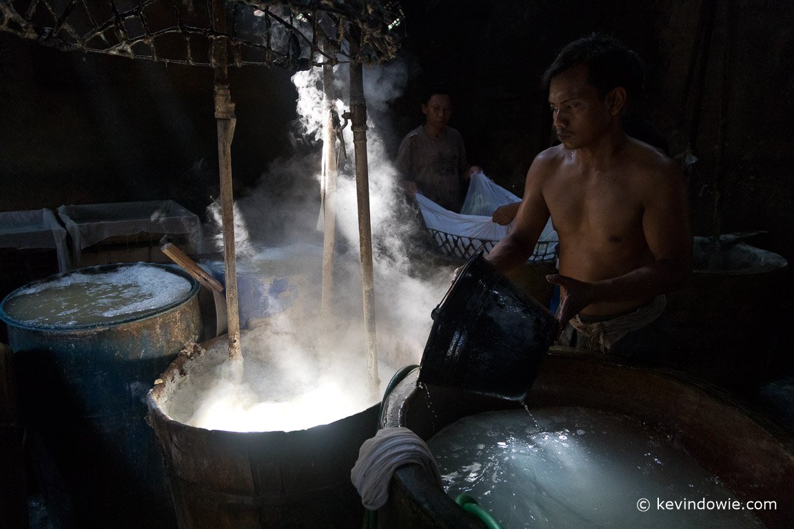 Making tofu, Indonesia.