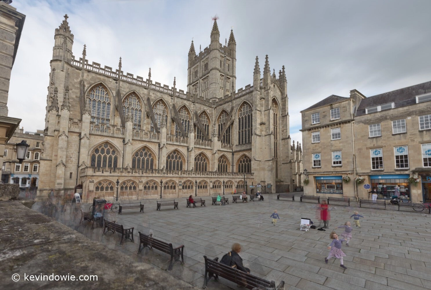 running through the square, Bath.