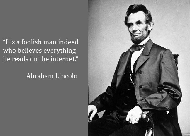 Honest Abe, misinformation and the role of social media.